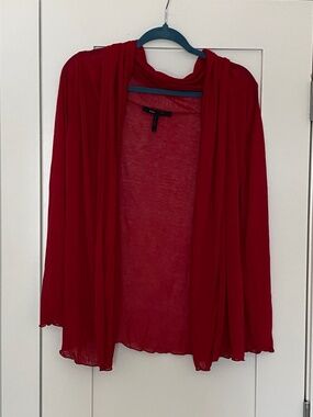 BCBG Sheer Red Sweater